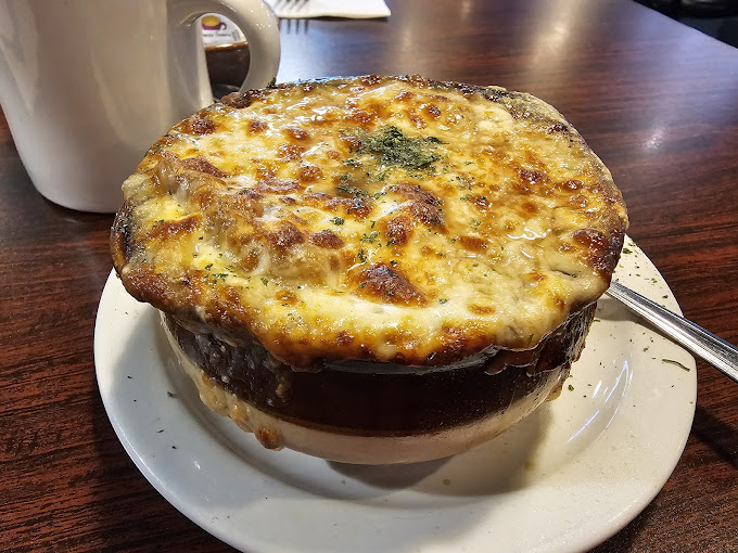 French Onion Soup at Bobola's Restaurant