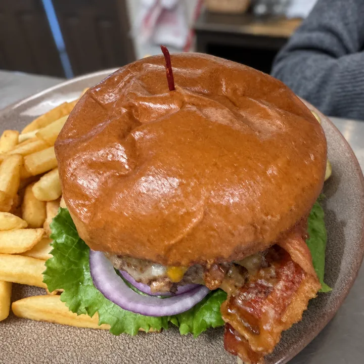 Bacon Cheddar Burger at Bobola's Restaurant in Nashua NH
